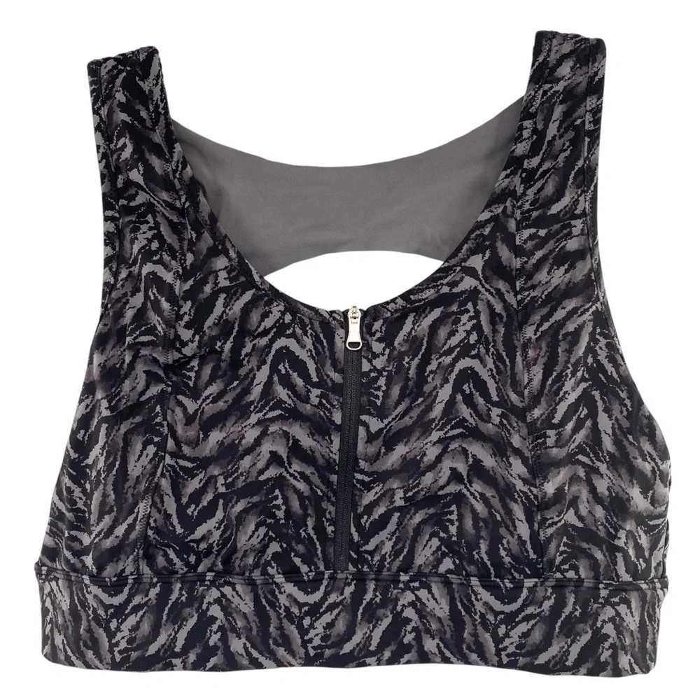 Varley Fay Bra in Dark Mono Zebra